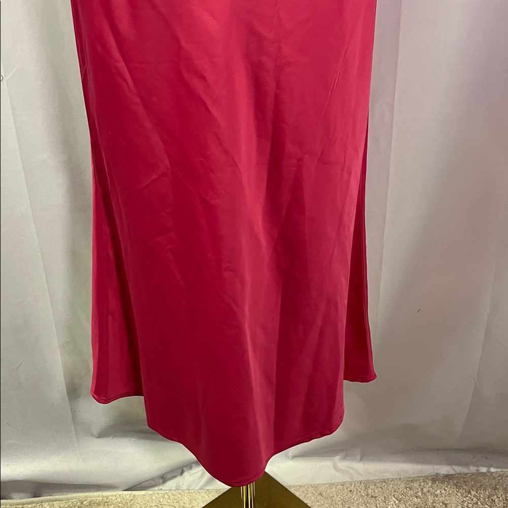Rachel Zoe Pink Satin Midi Skirt - Picture 12 of 15